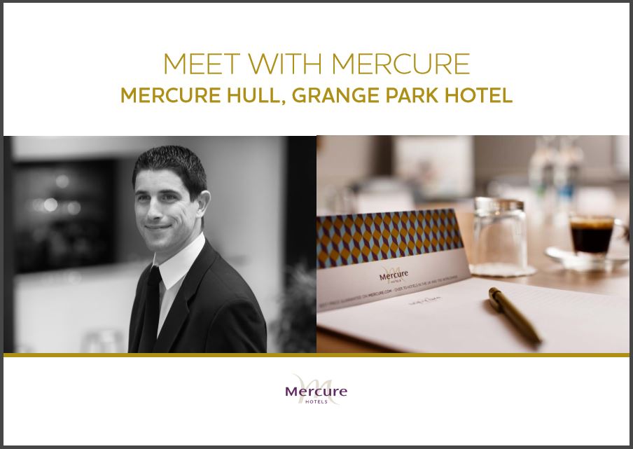Cover of the meetings brochure for mercure hull grange park hotel